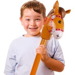 12PCS Inflatable Stick Horses – Pony Costume Props for Cowboy Parties & Events,