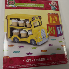 COCOMELON Table Decorating Kit 23 Pieces NIB School Bus Cupcake