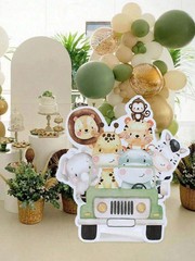 Jungle Animal Foam Board Frame Birthday Party Decor Backdrop Gift