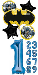 Batman Birthday Party Decorations Jumbo DoubleBanner Balloons 1 to 9 HeroesUnite