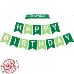 RICHHHA Green Happy Birthday Banner