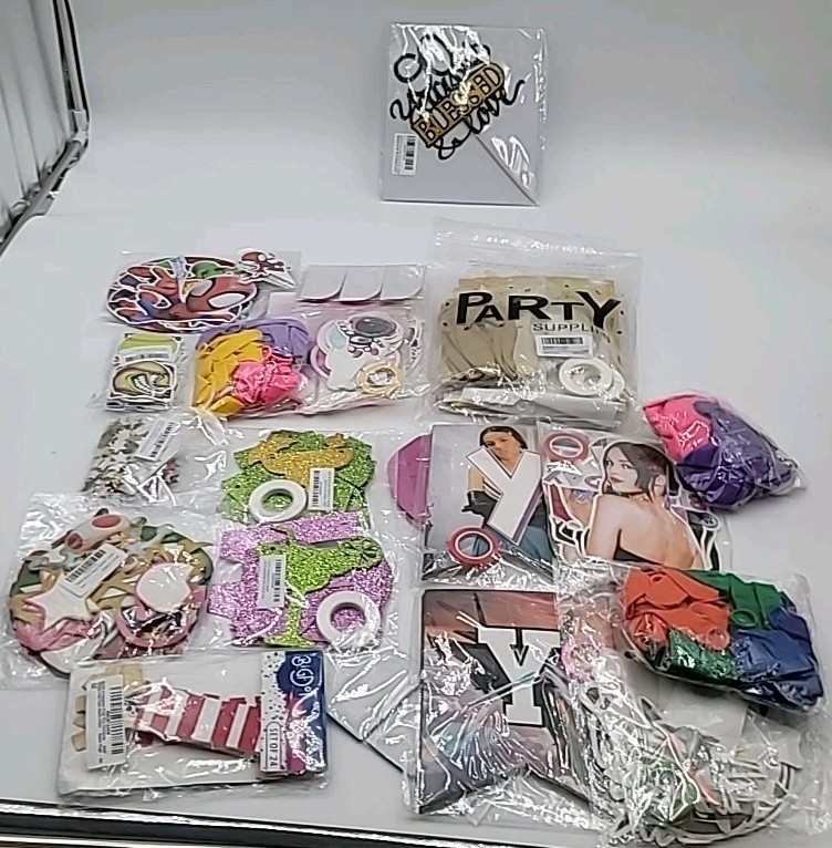 Mixed Lot Party Decorations Banners Balloons Birthday Baby Shower Plane Olivia
