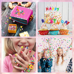 Multicolor Manicure Glitter Confetti 3.6Oz/100G, Mixed Shapes Size 2-10Mm for Pa