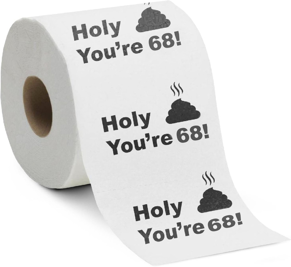 68Th Birthday Decorations Toilet Paper for Men & Women – Funny Design Novelty Gr