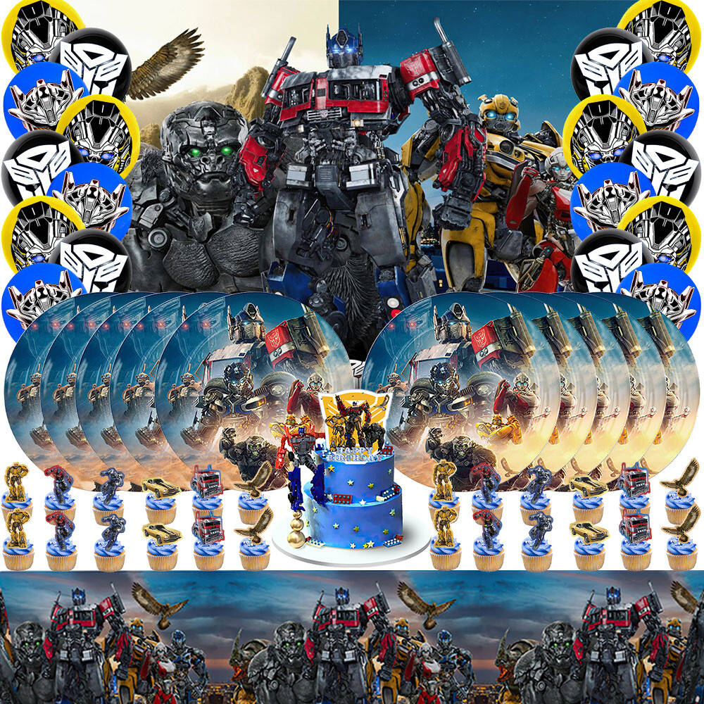 Transformers Rise Of The Beasts Party Supplies Birthday Plates Balloons Banner
