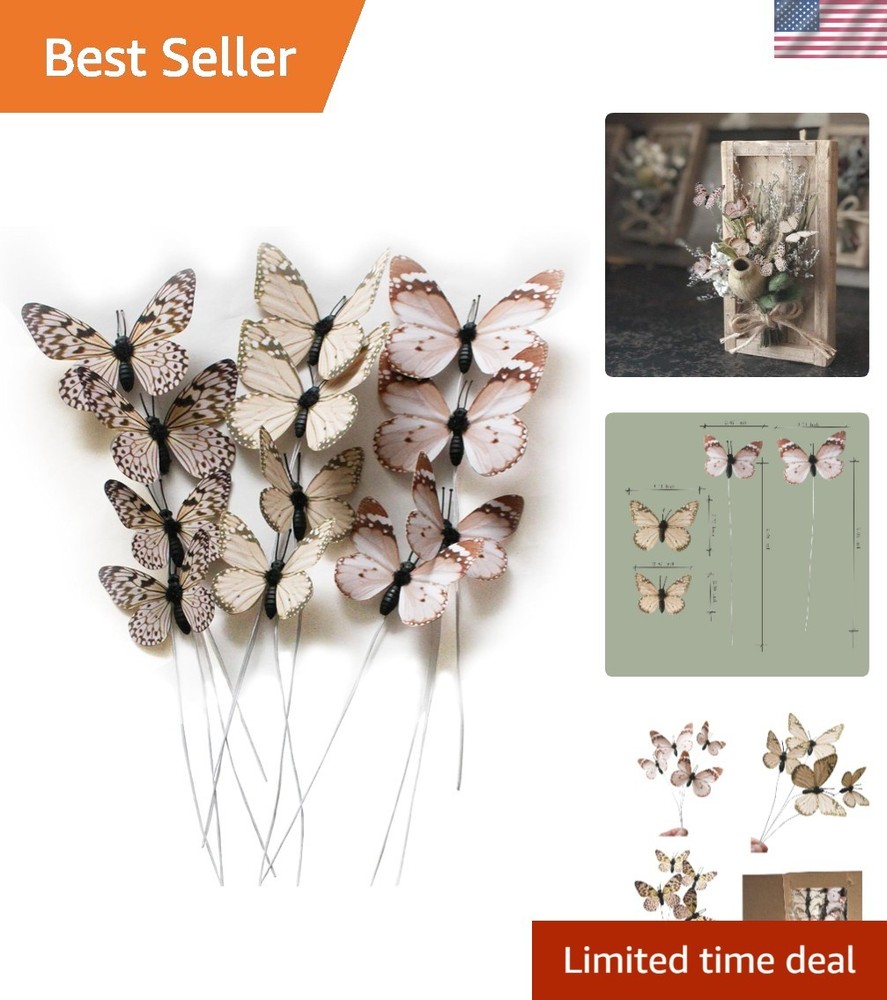 DIY Light Pink Butterfly Decorations – 12 Pack Perfect for Floral Arrangements