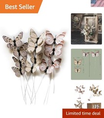 DIY Light Pink Butterfly Decorations – 12 Pack Perfect for Floral Arrangements