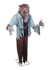 6′ Swiping Arm Werewolf Animated Halloween Decor Growls and howls