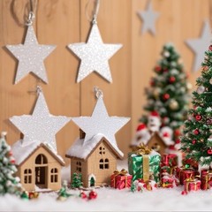 108 Pcs Glitter Silver Five Star Cutouts 6 Inch Cardboard Stars Cut-Outs Wall…