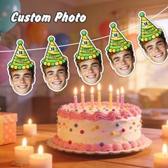 Custom Birthday Party Banner Decorations, Personalized with Names, Ages, Photos◐