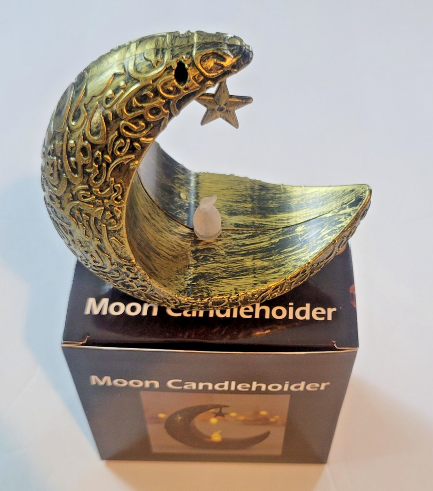 Eid Mubarak LED Candle Light Moon Star Ornaments 2024 Ramadan Kareem Home Decora