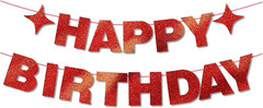 Black Happy Birthday Banner for Birthday Party Decorations Supplies