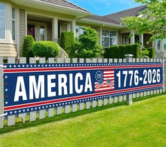Ushinemi 250th Anniversary USA Banner America 1776-2026 Patriotic Party…