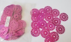 CraftbudyUS 100pcs x29mm Fuschia Circle Design for Table Confetti/Craft