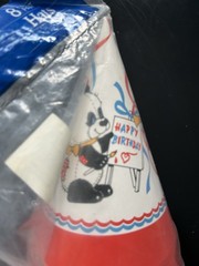 Whimsical Vintage 90’s Pans Bear Teddy Bear Birthday Party Hats Cute Dopamine