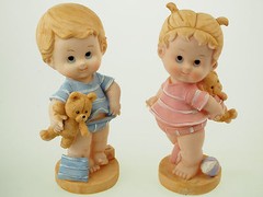 Jumbo Large Baby Shower Nursery Centerpiece Polyresin Dolls Figurines Boy Girl