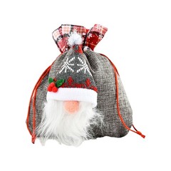 Christmas Drawstring Bag 3D Swedish Santa Gnome Candy Bags Jewelry Packaging Bag
