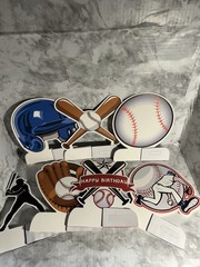 7 Piece Set Baseball Birthday Table Topper Decoration New Party Sports A11