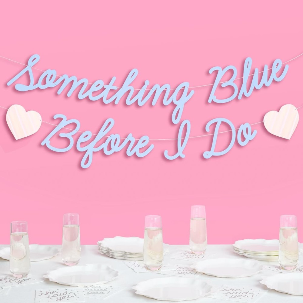 , Something Blue Before I Do Banner – Matte Blue | 5.5 Ft. | Bachelorette Dec…