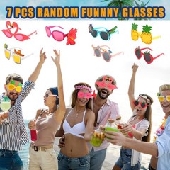 Bulk Summer Hawaiian Photo Booth Props, Luau Photo Props, Funny Hawaiian Sung…