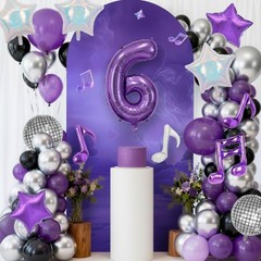 Purple Music Birthday Party Decorations Magical Music Themed Party Supplies, …