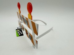 New Caution Old Af Constuction Barrier Birthday Glasses Over The Hill Fun NWT