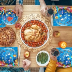 Vibrant Under the Sea Tableware – Baby Shower & Birthday Supplies for 24 Guests