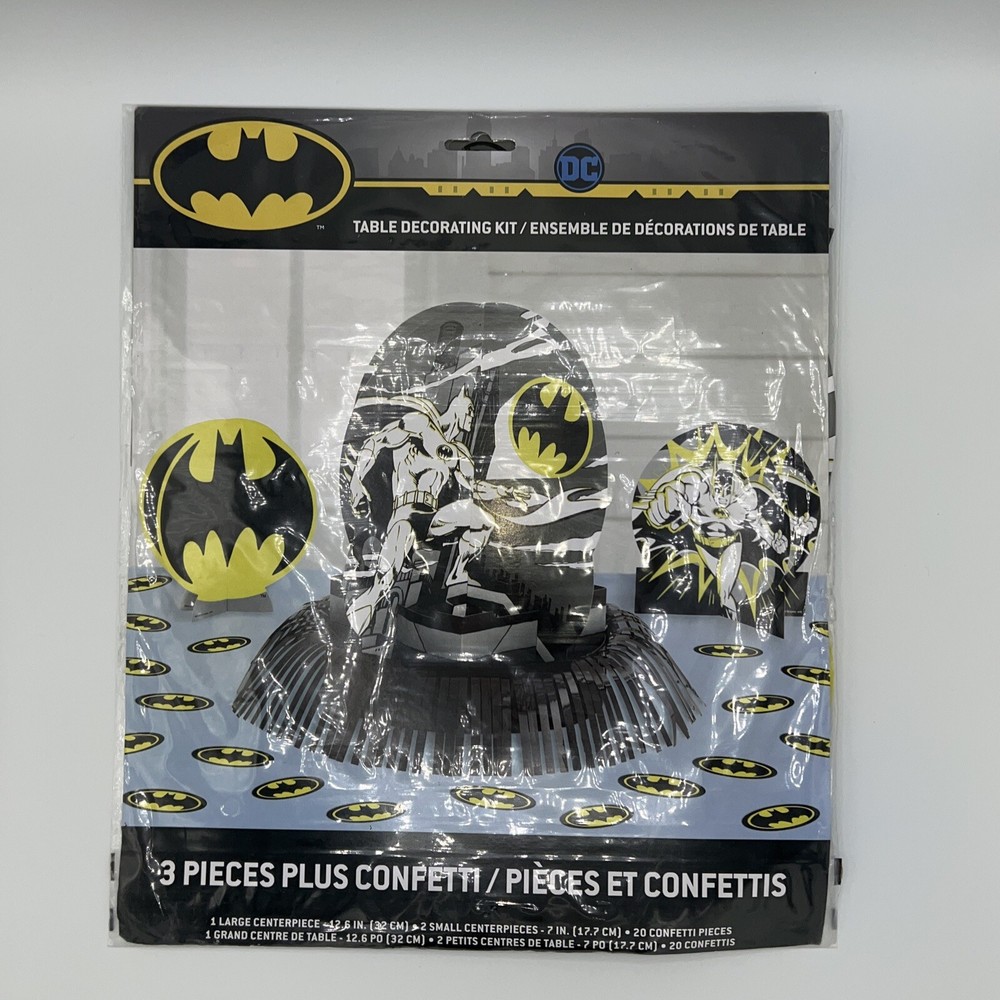 DC Comics Batman Table Decorating Kit 23 Piece Centerpiece Birthday Party NEW