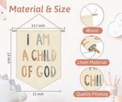 Boho Classroom Homeschool Decor I Am a Child of God Banner,Teen Sunday School De