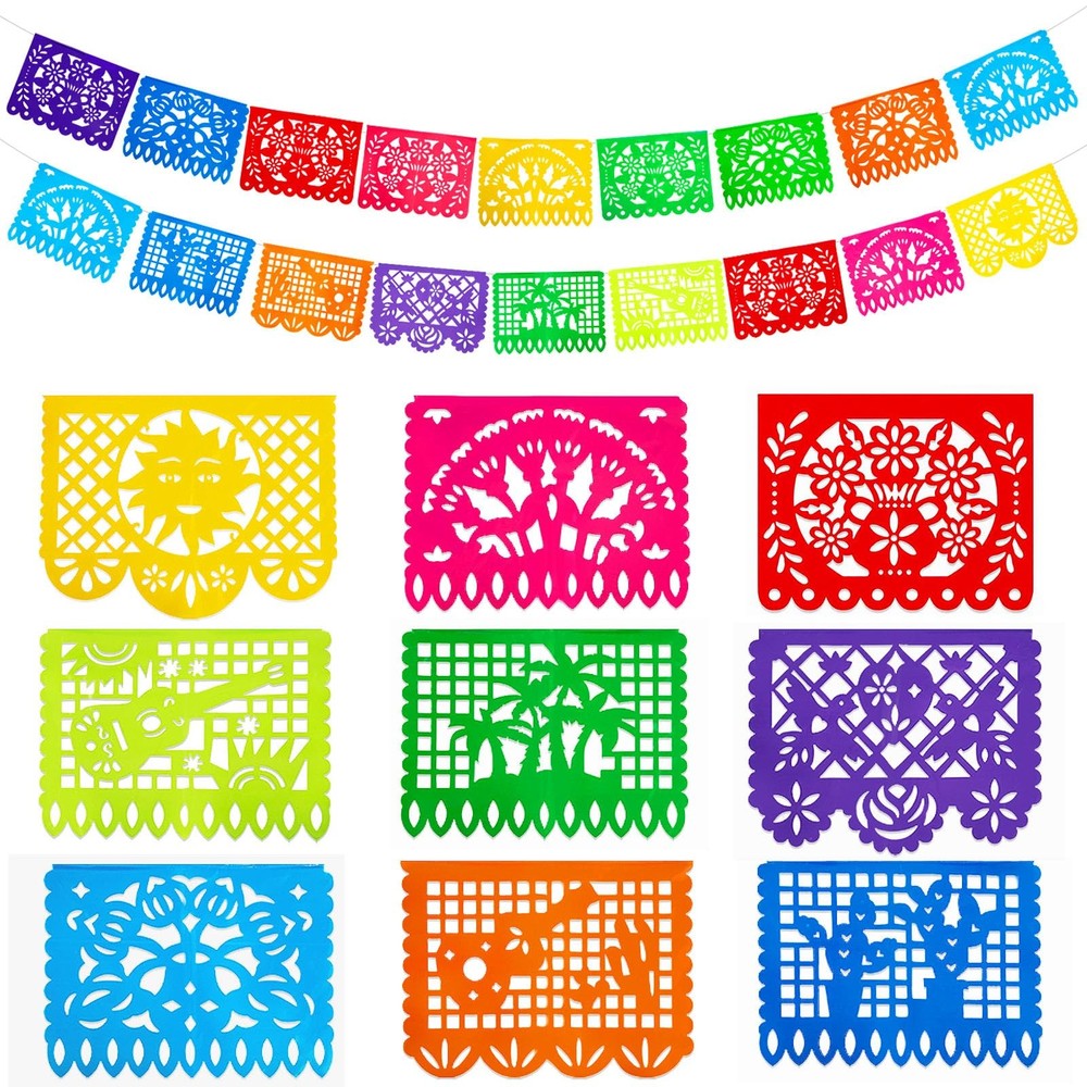 DomeStar 2 Packs 36 Ft Cinco De Mayo Decoration Mexican Party Banner, Fiesta Par