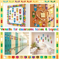 48 Pcs Crayon Cutouts for Classroom Decorations, Large Colorful Crayon Bullet…