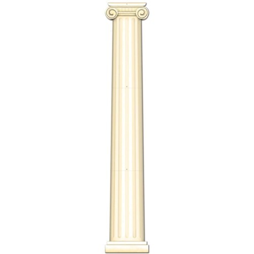 Jointed 6 Foot Cardboard Roman Column Wall Decoration Italian Decoration