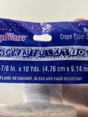 Congrats Crepe Streamer Graduation Party Anniversary VTG 1990s Congratulations