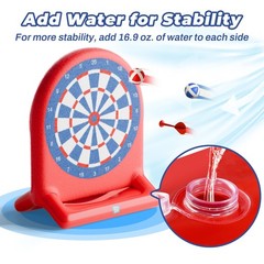 Funscape Kids Inflatable Dartboard Pool Toy, Fun Swimming Pool Soft Ball Toss…