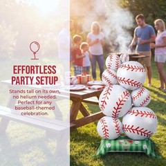 1 Pcs 3.5 ft Giant Self Standing Baseball Foil Balloons for Baseball Birthday…