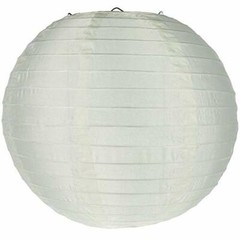 Quasimoon 4″ White Round Nylon Lanterns, Even Ribbing, Hanging (10-PACK) Deco…