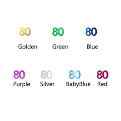Number 80 Confetti Birthday Anniversary Event Party Decor 1.5 oz Multi