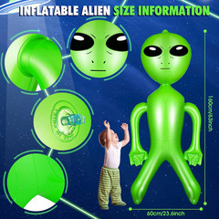 3PCS 63″ Giant Inflatable Green Alien, Blow Up Decoration for Party & Holiday