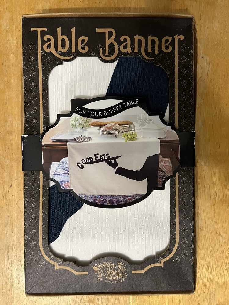 Table Runner Banner “Buffet Table” 32″ x 74″ By Tin Parade