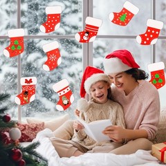108 PCS Christmas Stocking Paper Cutouts 5.91×4.72 Inch 9 Styles Decor