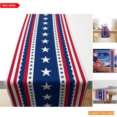 Patriotic Stars Table Runner for 4th of July – 73×13.8” for Festive Celebrations