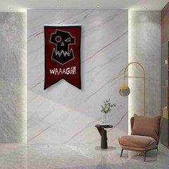 ORKS BANNER FLAG MAN CAVE BED ROOM HOME OFFICE PARTY DECOR 30X50 INCH RED