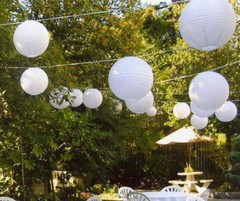 20x 14»/35cm white paper lanterns engagement wedding birthday party venue decor