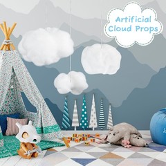 9 Pieces 3D Cloud Shape Hanging Decorations – DIY Room Decor for Weddings & Part