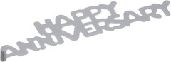 Happy Anniversary Fanci-Fetti (Silver) Party Accessory (1 Count) (.5 Oz/Pkg)