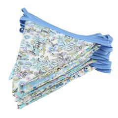 10M/32Ft Triangle Bunting Banner, 36 Pcs Cotton Fabric Flags Pennant Garlands…