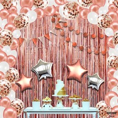 KatchOn, Rose Gold Graduation Decorations 2025 – Pack of 130 | Rose Gold 2025…