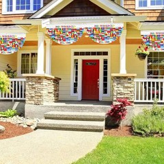 3-Piece World Flags Banners 1.5×3 ft – International Fan-Shaped Bunting for S…