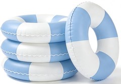 4PCS Inflatable Pool Floats 35″ Swimming Rings Large Inner Tube Swimming Pool…