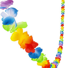 36 feet Jumbo Plastic Flower Lei Garland/ Hawaiian Floral Border/ Luau Party Flo